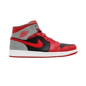 NIKE Air Jordan 1 Mid 'Fire Red' GS Sneakers Size 6Y